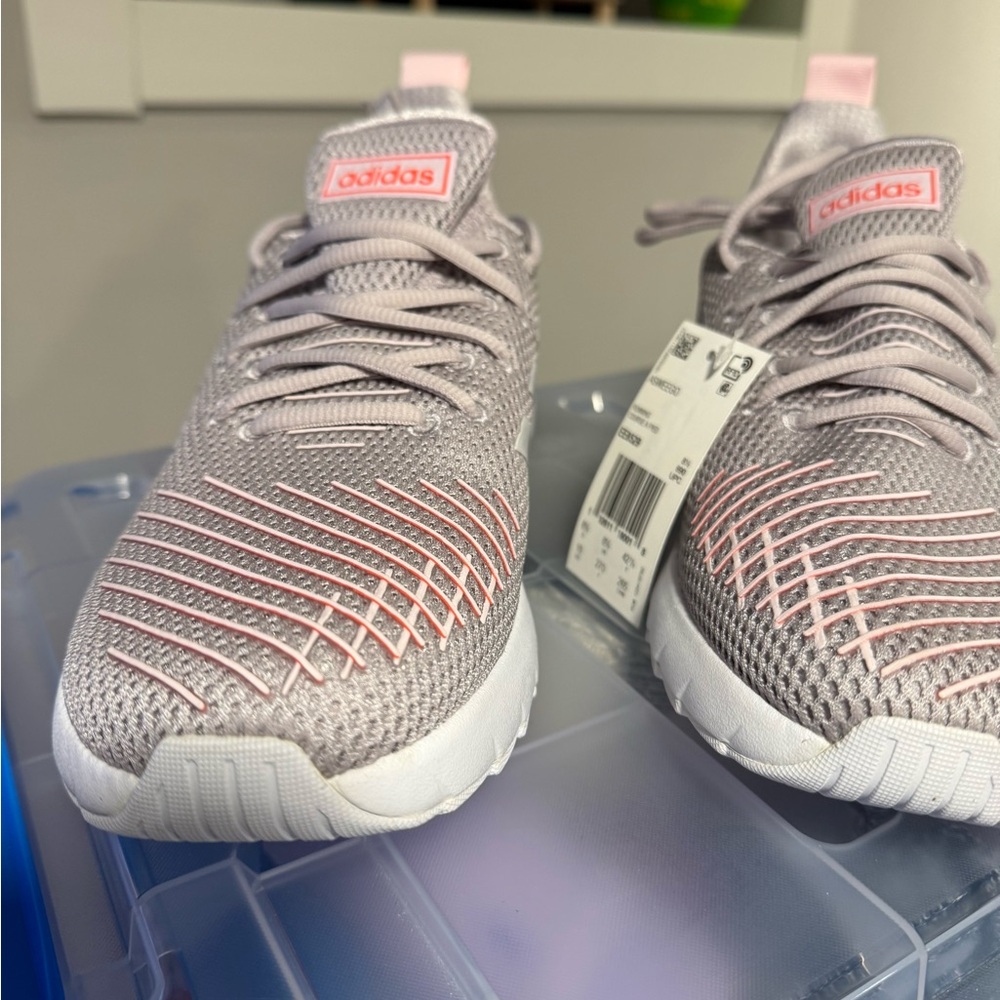 Adidas Gray and Pink Sneakers